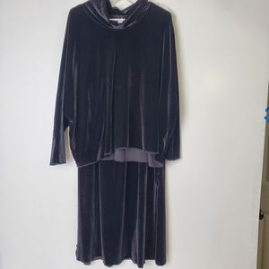 Japanalia Black Veleveteen Skirt Set